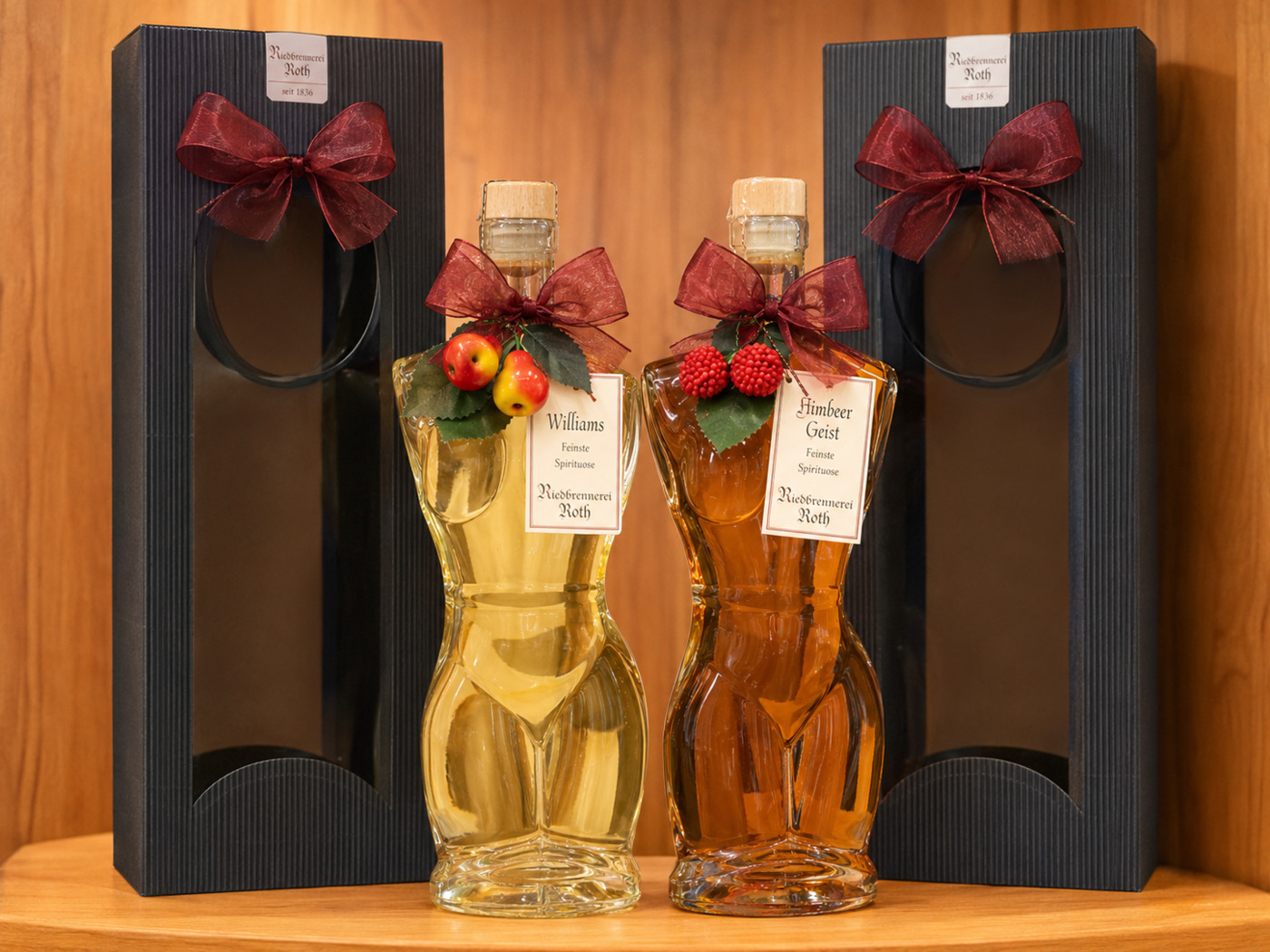 Geschenkflaschen mit Verpackung